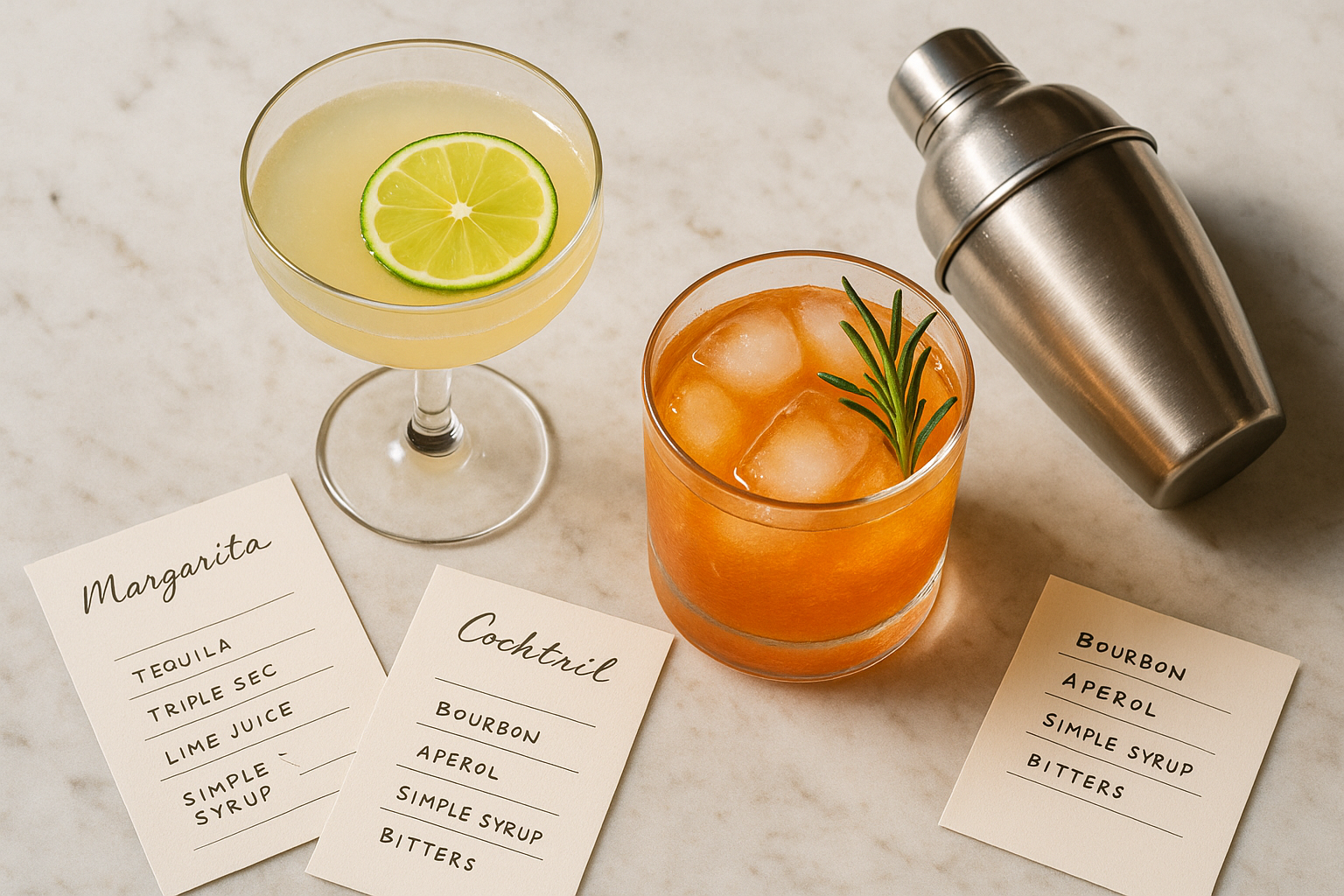 Cocktails maison et fiches recettes