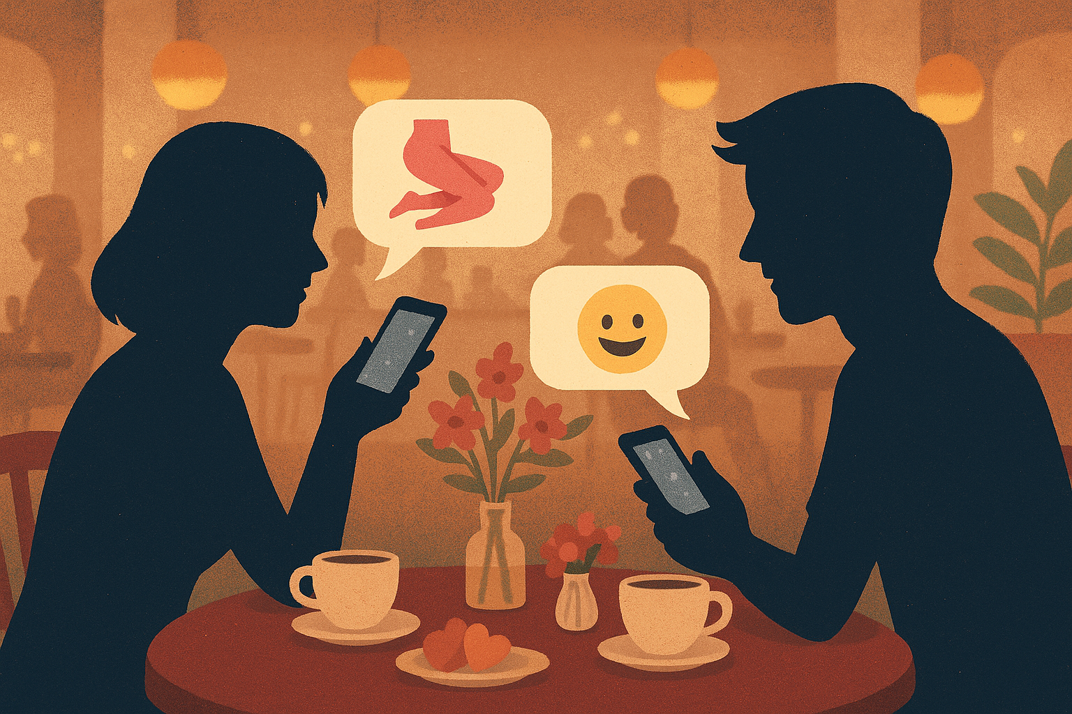 Un ordinateur affichant des GIF de sexe dans une conversation.