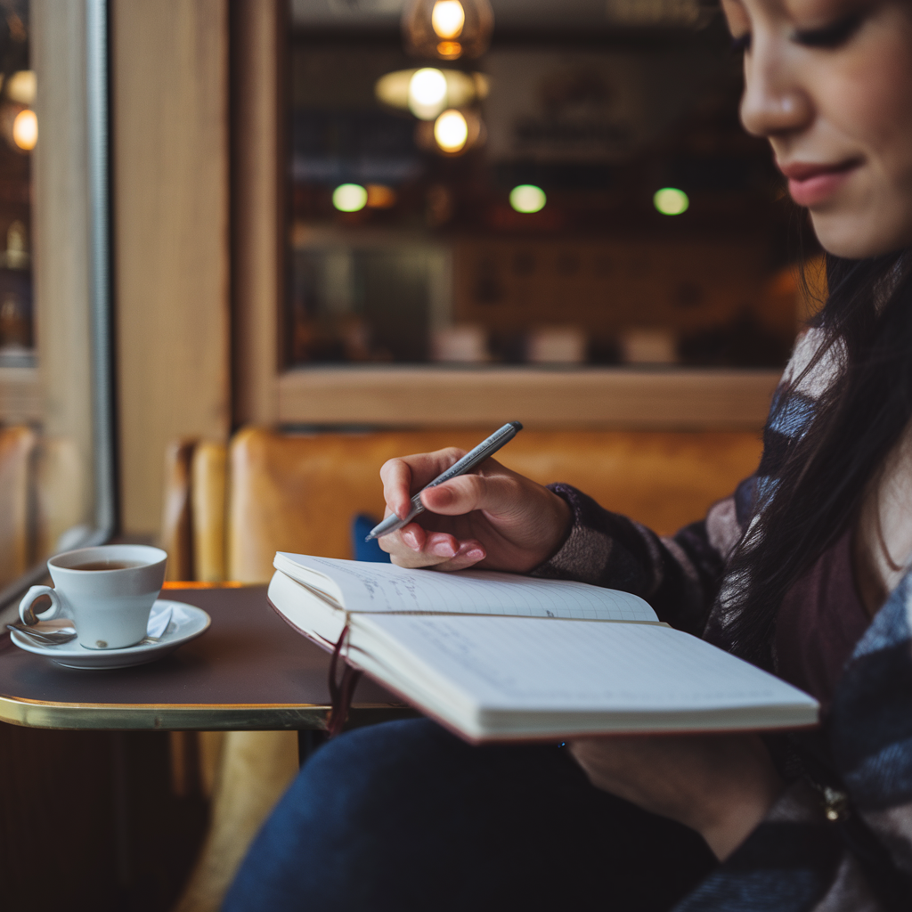 Personne réfléchissant avec sérénité